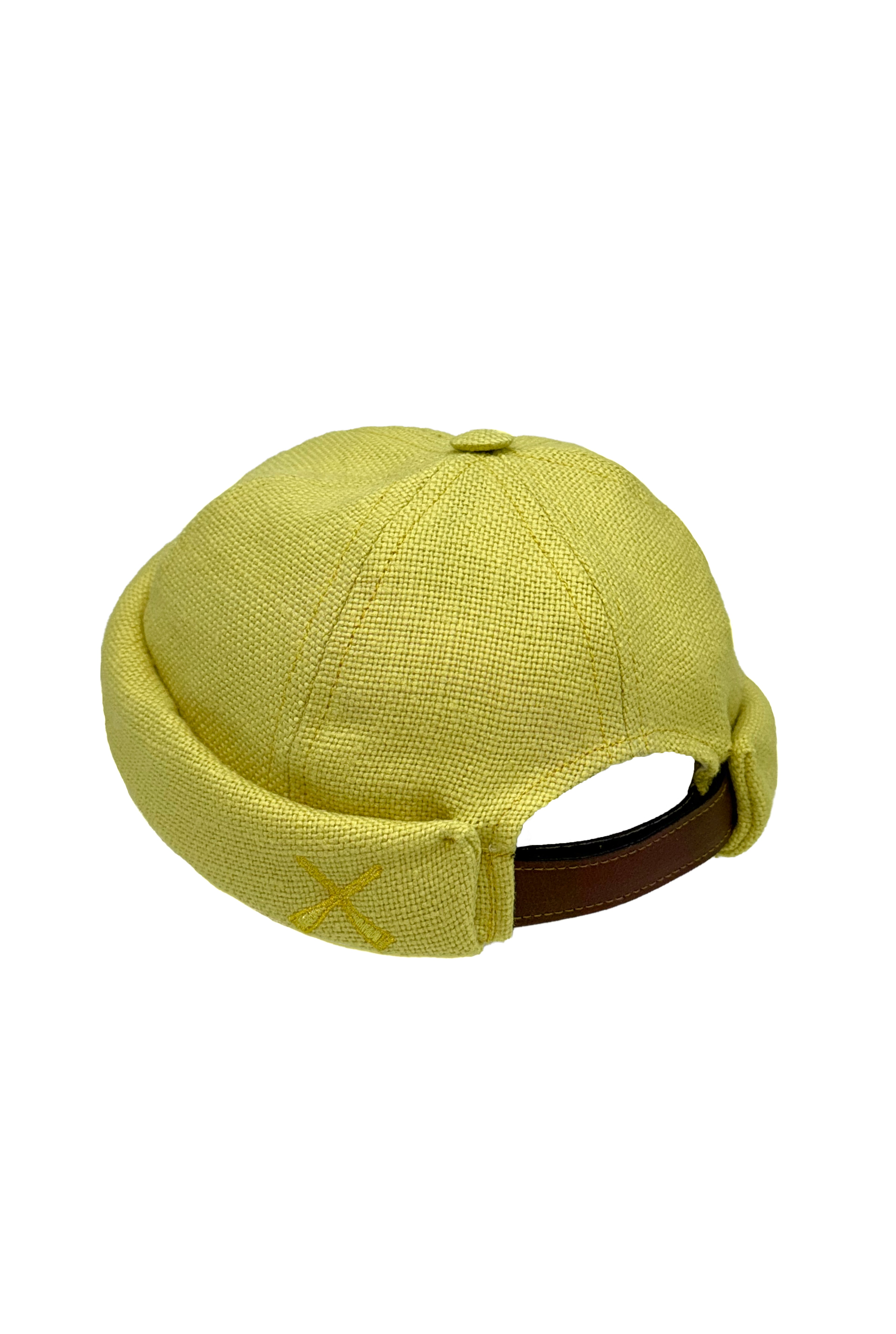 BONNET DOCKER MIKI EN LIN JAUNE