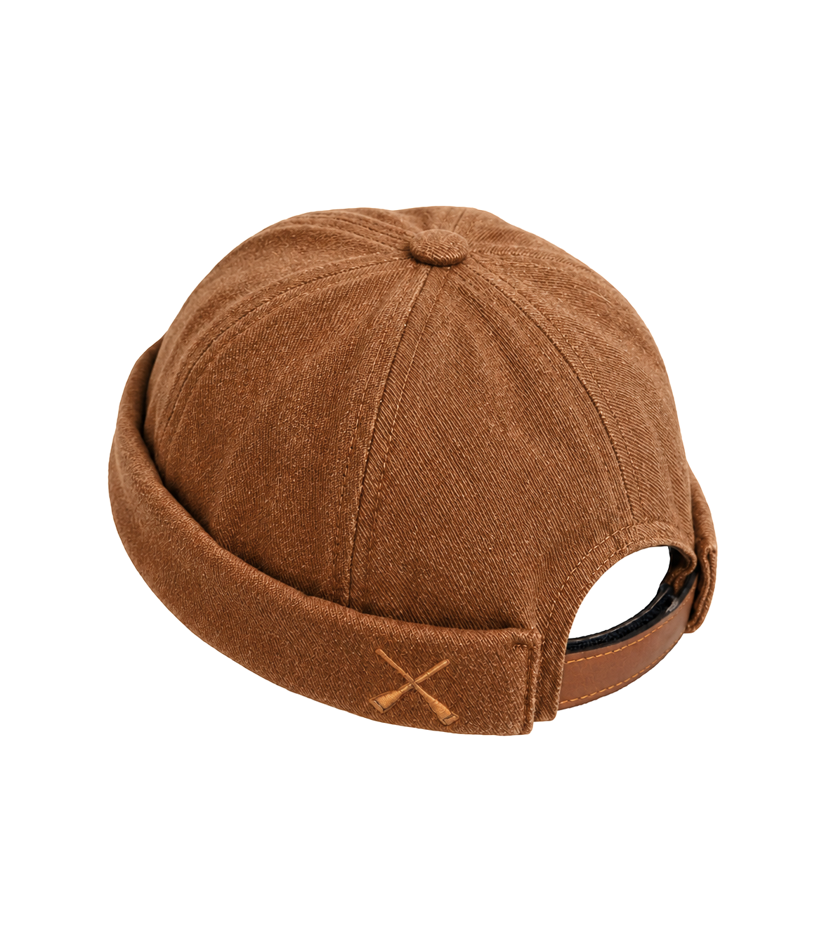 MIKI DOCKER HAT DENIM WASHED TOBACCO