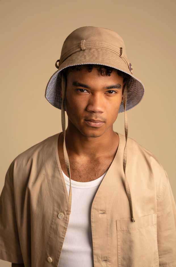 BUCKET HAT TRENCH SESAME & STRIPE