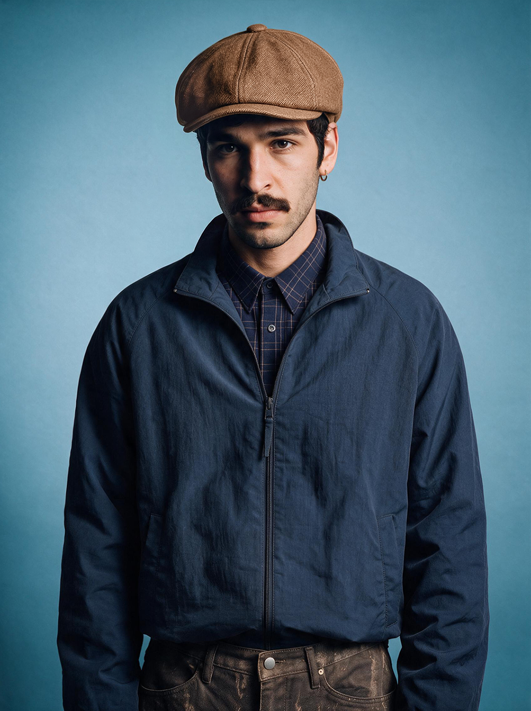 DOCKER CAP DENIM TOBACCO