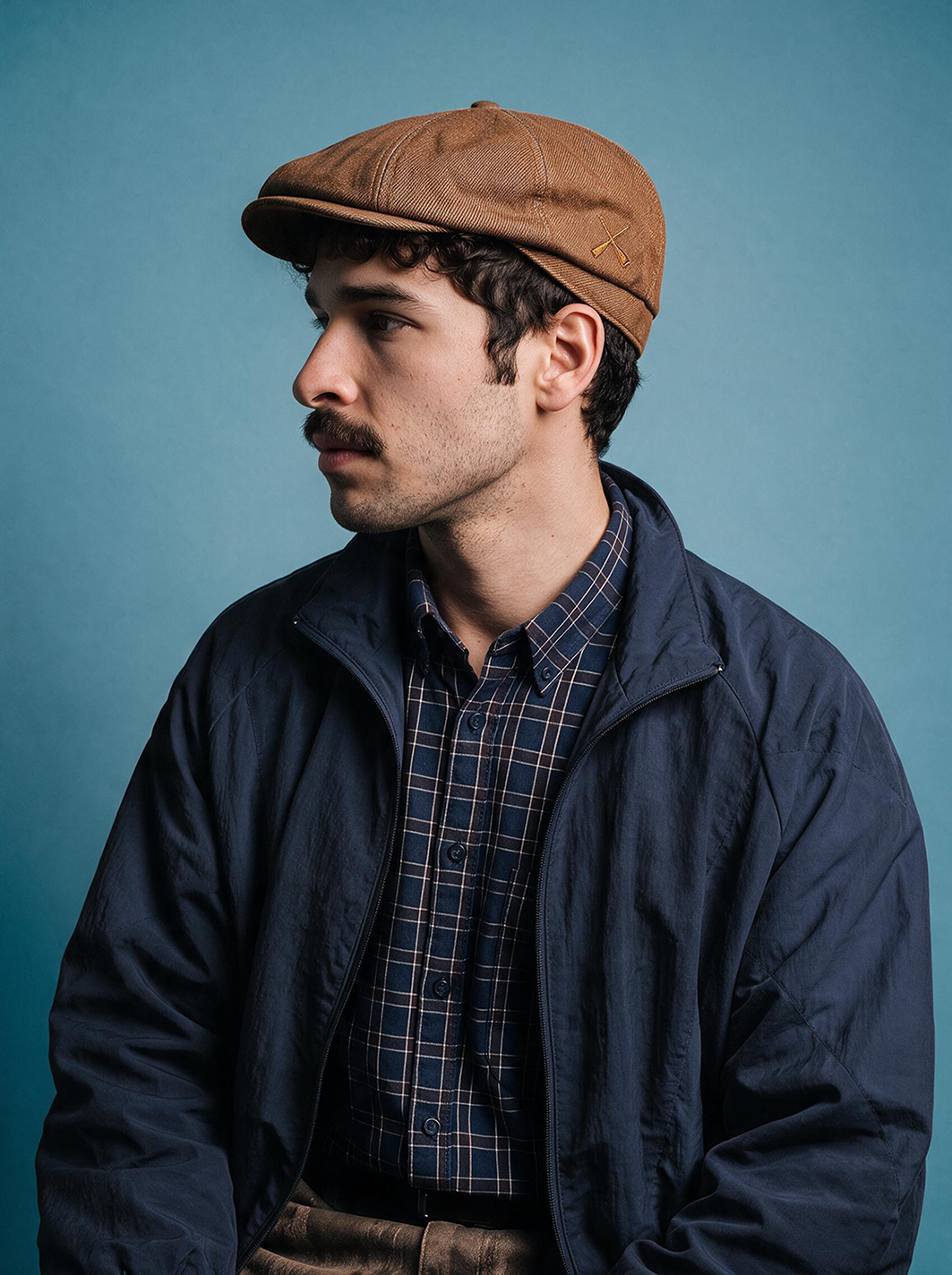 DOCKER CAP DENIM TOBACCO
