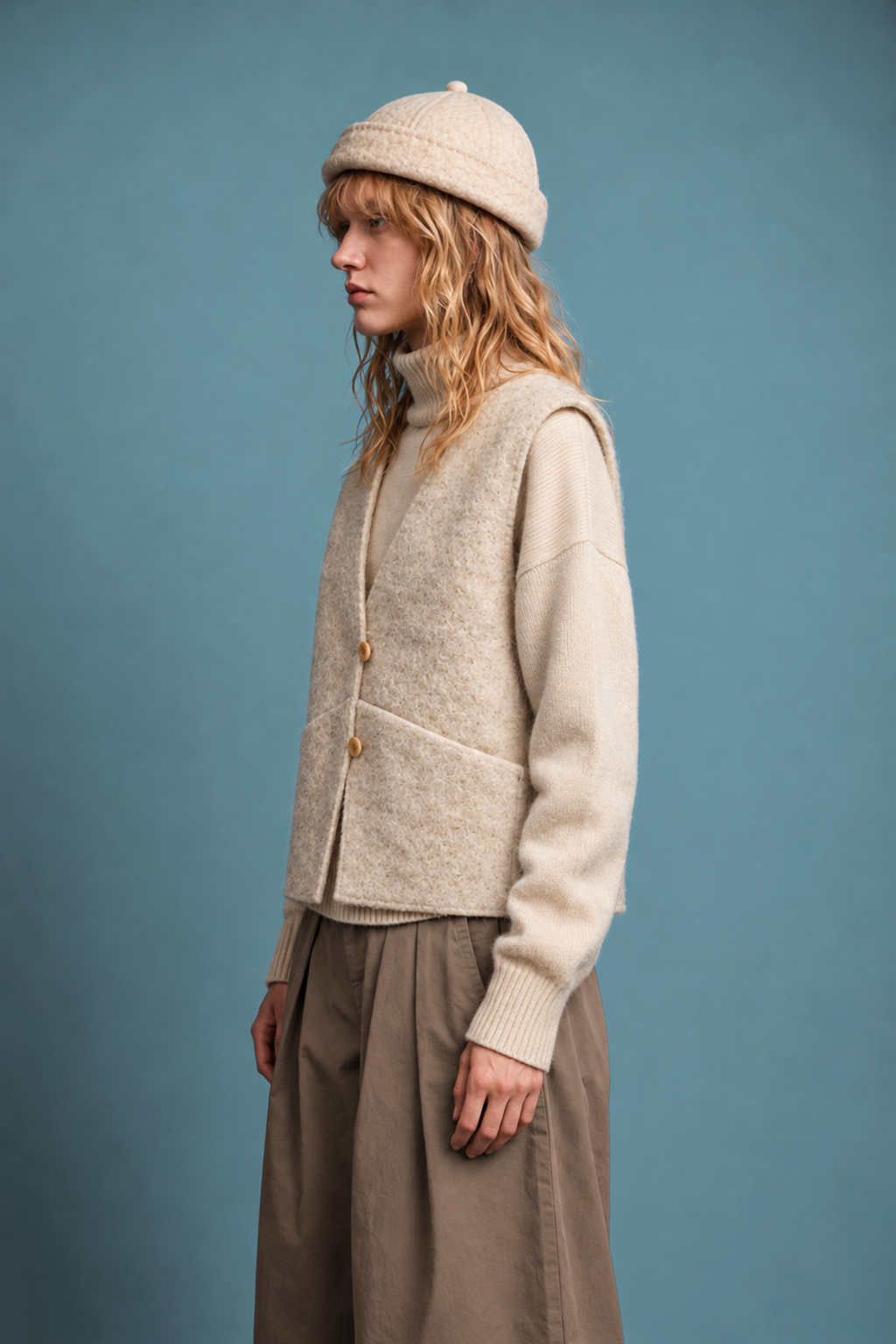 ARTISANAL WOOL FELT VEST AVOINE – CRAFTED IN BRITTANY - ONLINE SOON