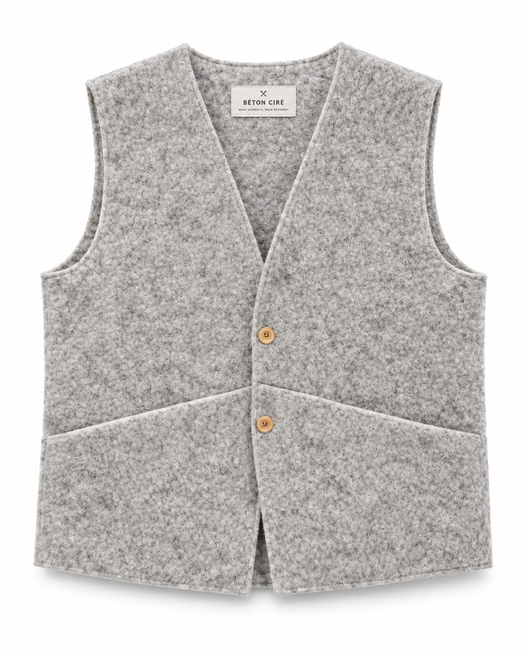 ARTISANAL WOOL FELT VEST GREY – CRAFTED IN BRITTANY - ONLINE SOON