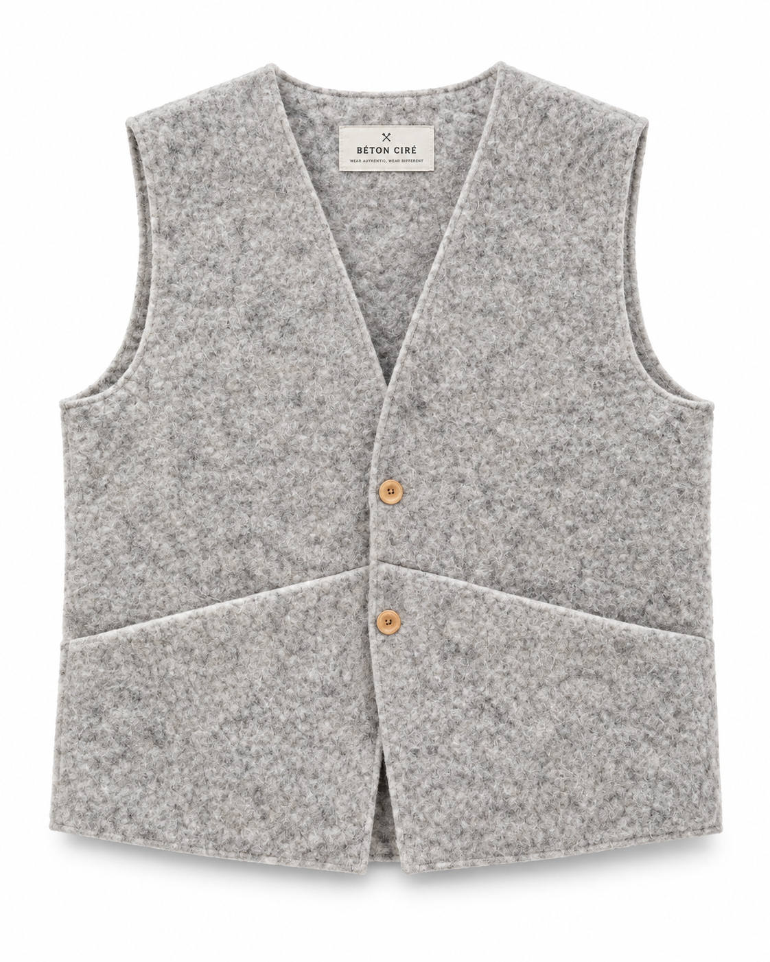 ARTISANAL WOOL FELT VEST GREY – CRAFTED IN BRITTANY - ONLINE SOON