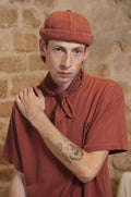 BANDANA MARRON LAVÉ ET FUMÉ – upcyclé