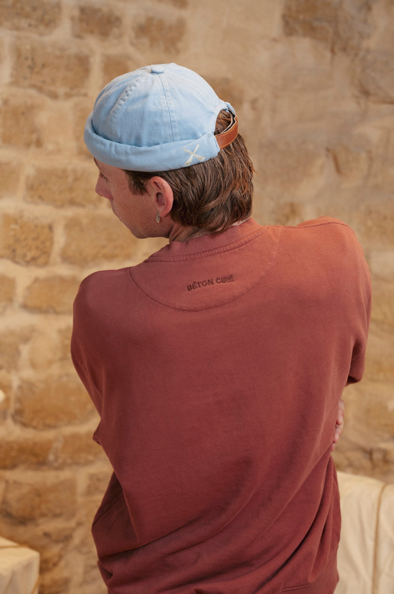 BONNET DOCKER MIKI LAVÉ - BLEU POUSSIÈRE