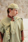 Cravate oversize délavée - Vert pierre 