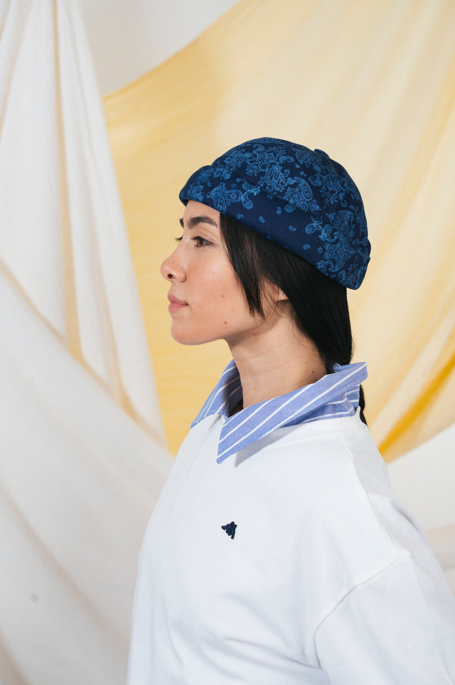 MIKI DOCKER HAT DENIM BANDANAS INDIGO