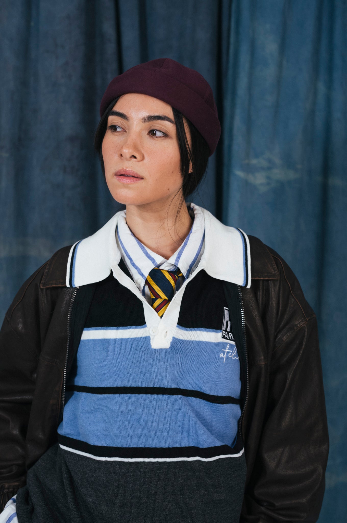 MIKI DOCKER HAT BURGUNDY