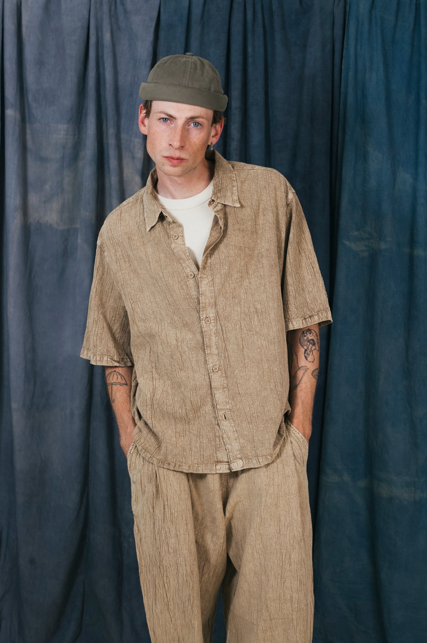 bonnet docker miki GREEN KHAKI