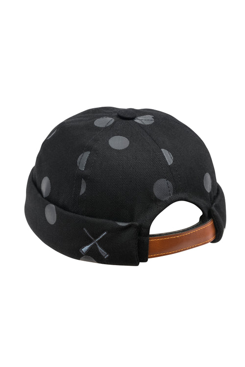 MIKI DENIM NOIR ET NOIR À POIS