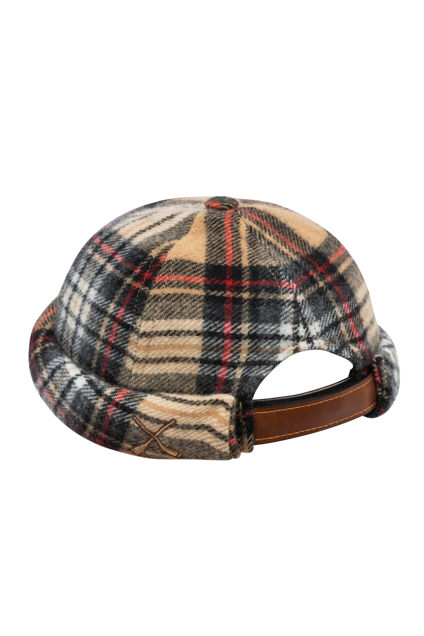 MIKI DOCKER HAT WOOL TARTAN BEIGE