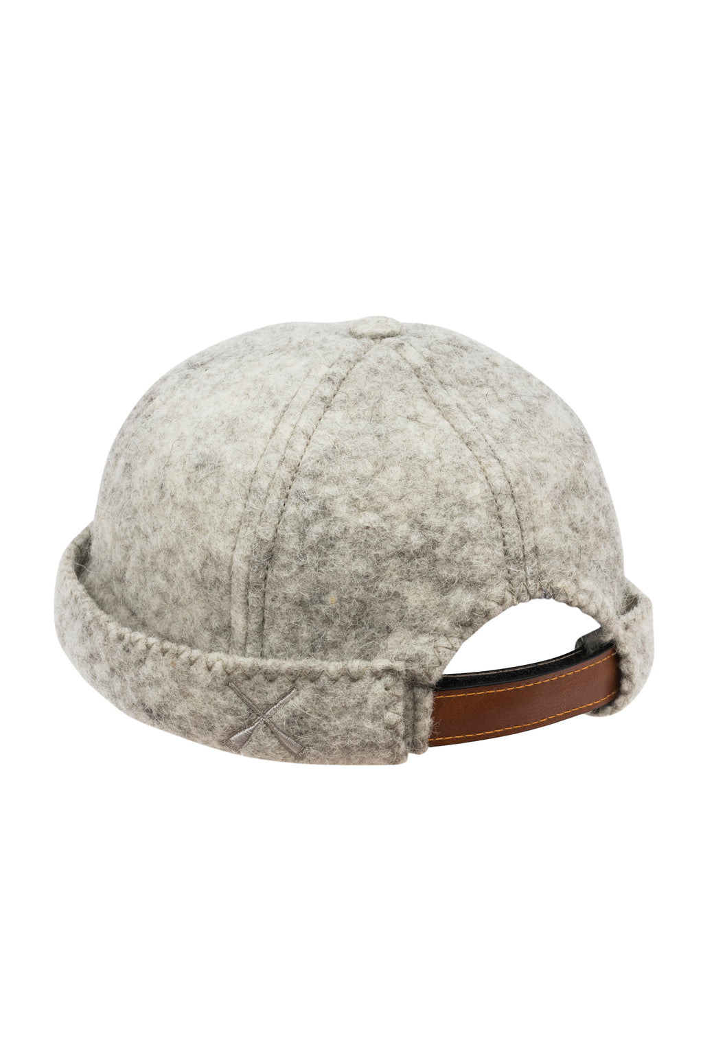 BONNET DOCKER MIKI EN FEUTRE DE LAINE ARTISANAL GRIS