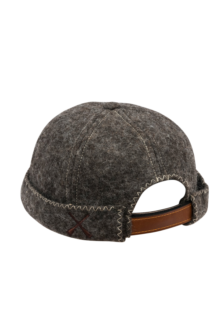 MIKI DOCKER HAT ARTISANAL WOOL FELT BROWN