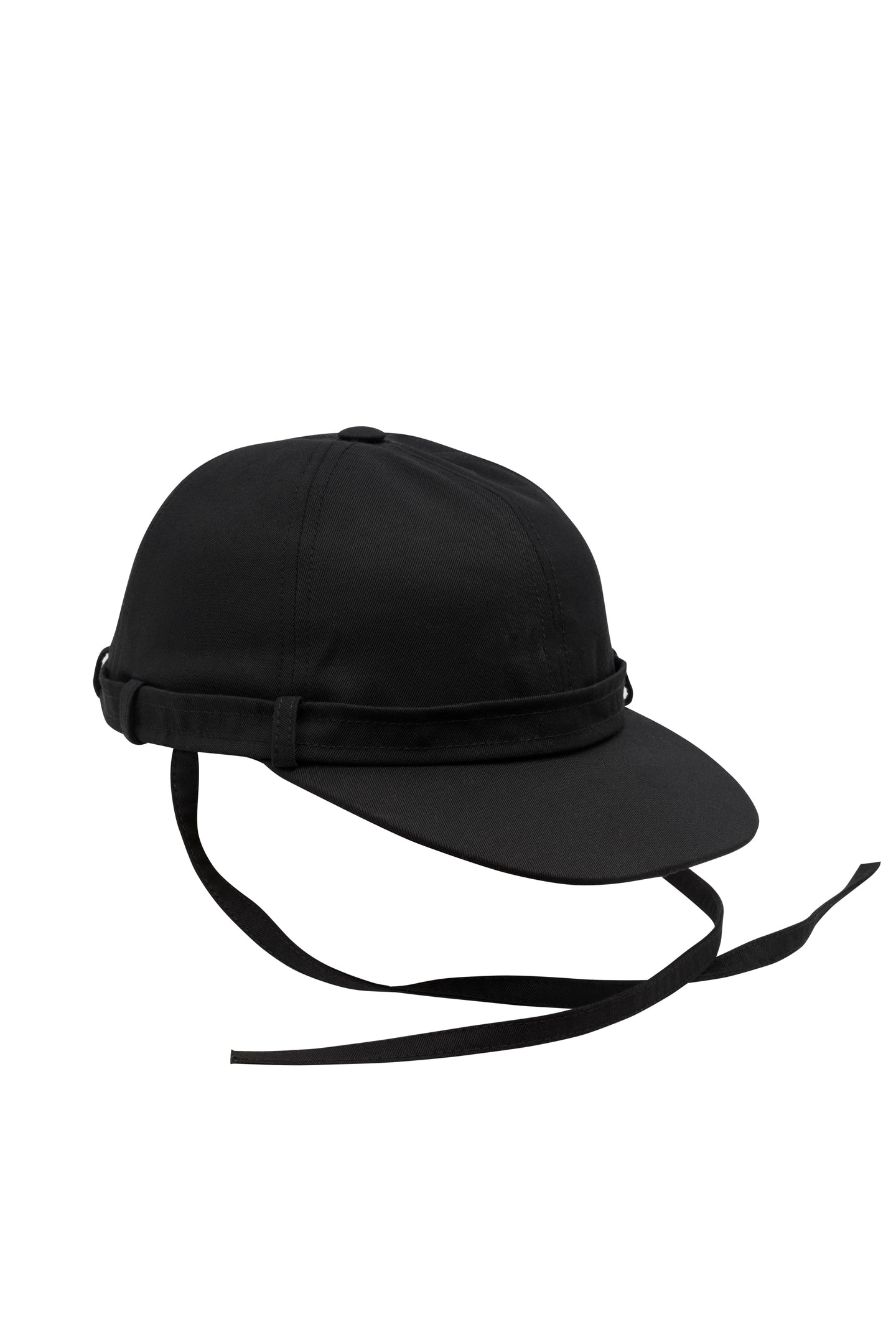 TRENCH CAP BLACK GABARDINE WATER-RESISTANT