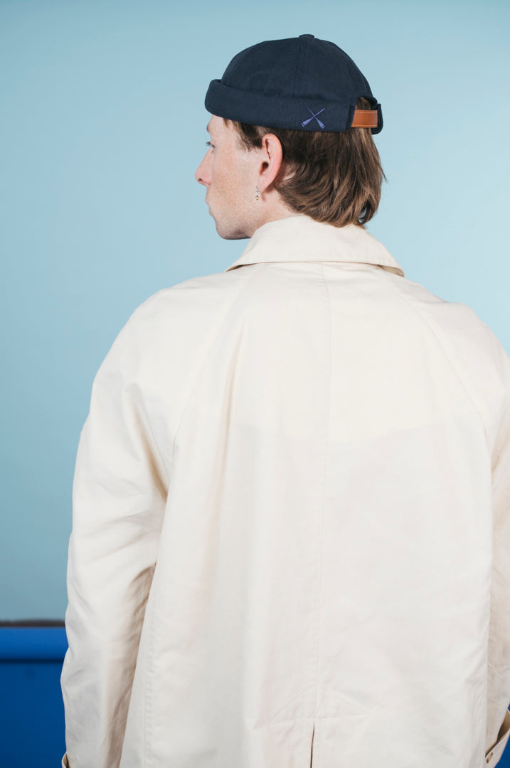 CHAPEAU DOCKER MIKI MARINE FONCÉ MOLESKINE