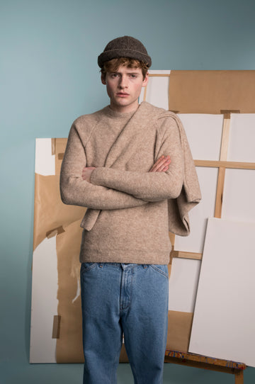 MIKI DOCKER HAT ARTISANAL WOOL FELT BROWN