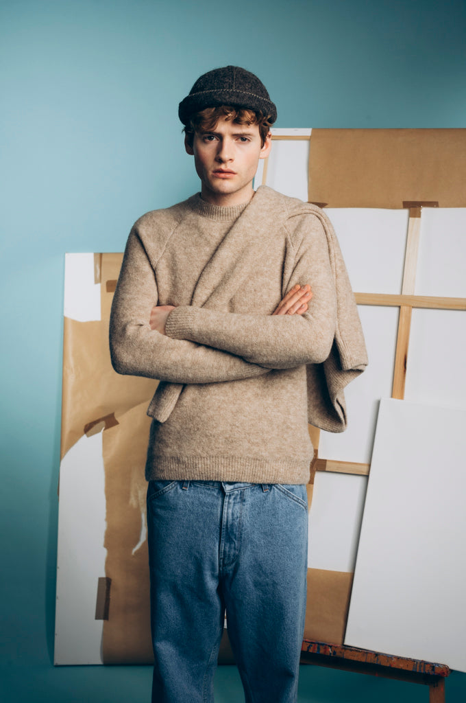 MIKI DOCKER HAT ARTISANAL WOOL FELT BROWN