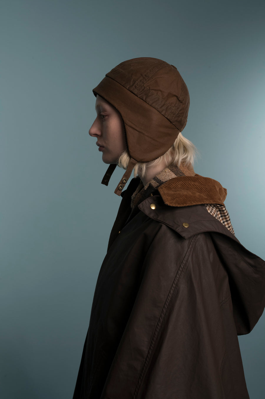 CHAPKA RUSSIAN HAT BROWN WAXED COTTON & VELVET BROWN