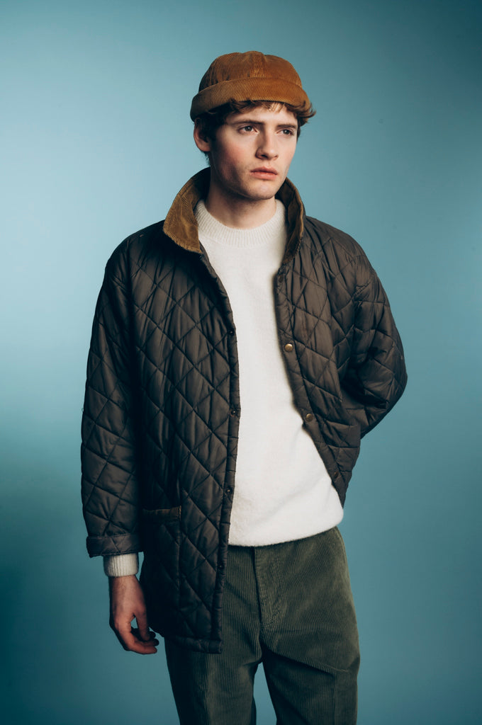 MIKI DOCKER HAT TAN VELVET CORDUROY