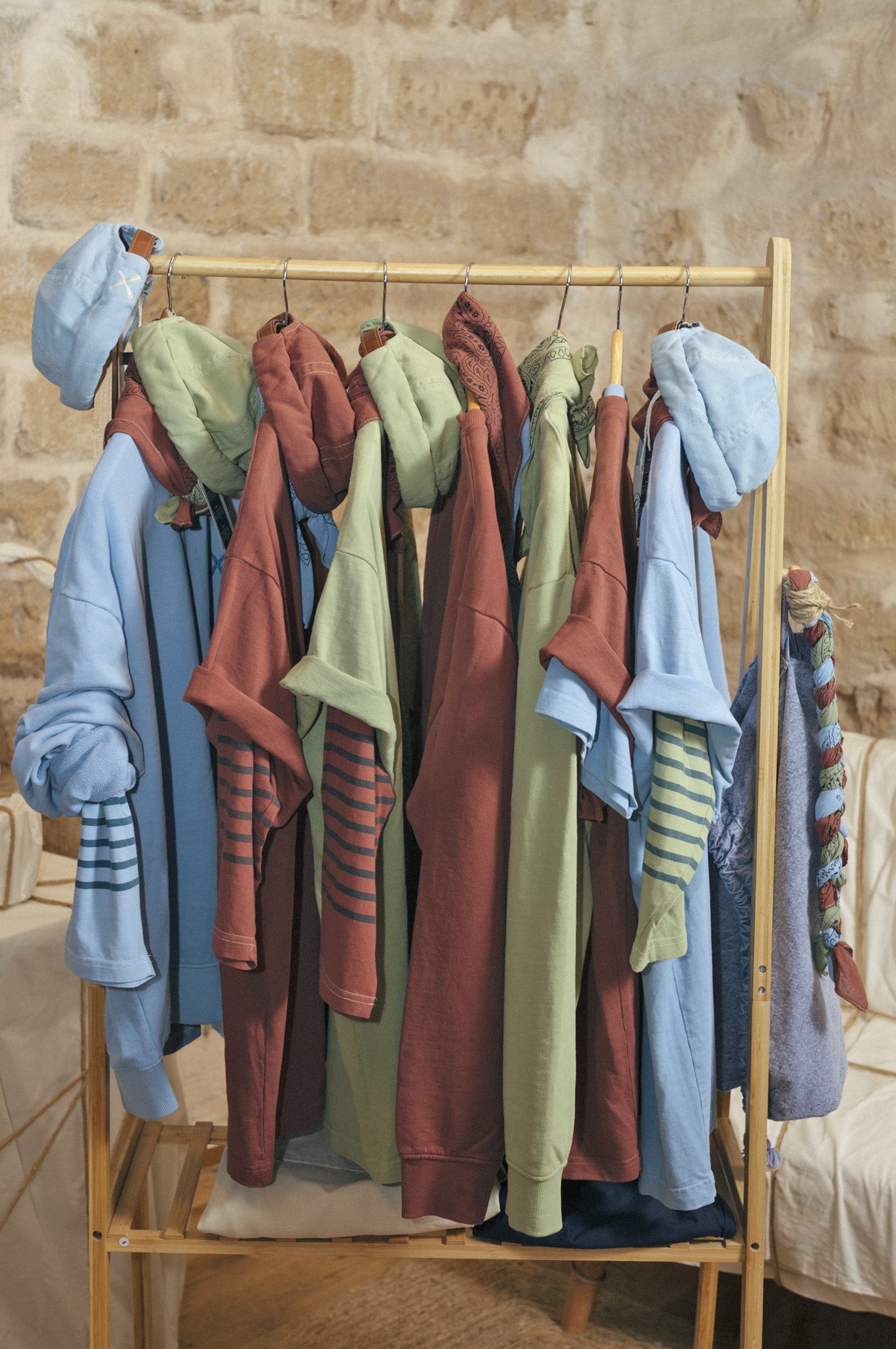 BANDANA MARRON LAVÉ ET FUMÉ – upcyclé