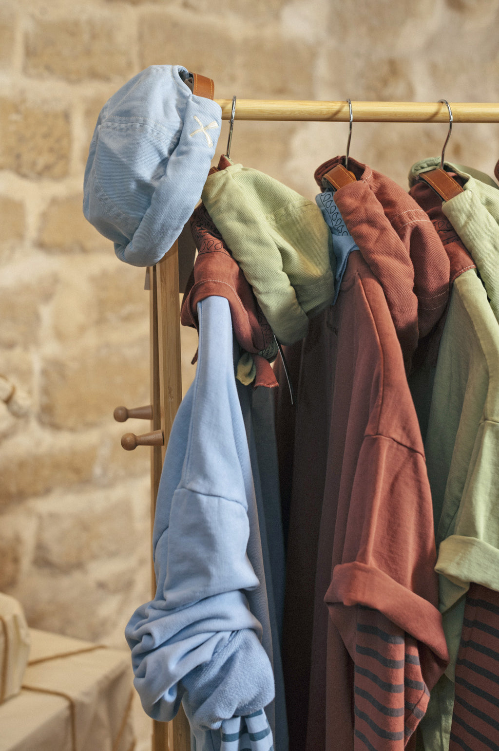 Haut de marin délavé - Teinture marron fumé - Recyclé