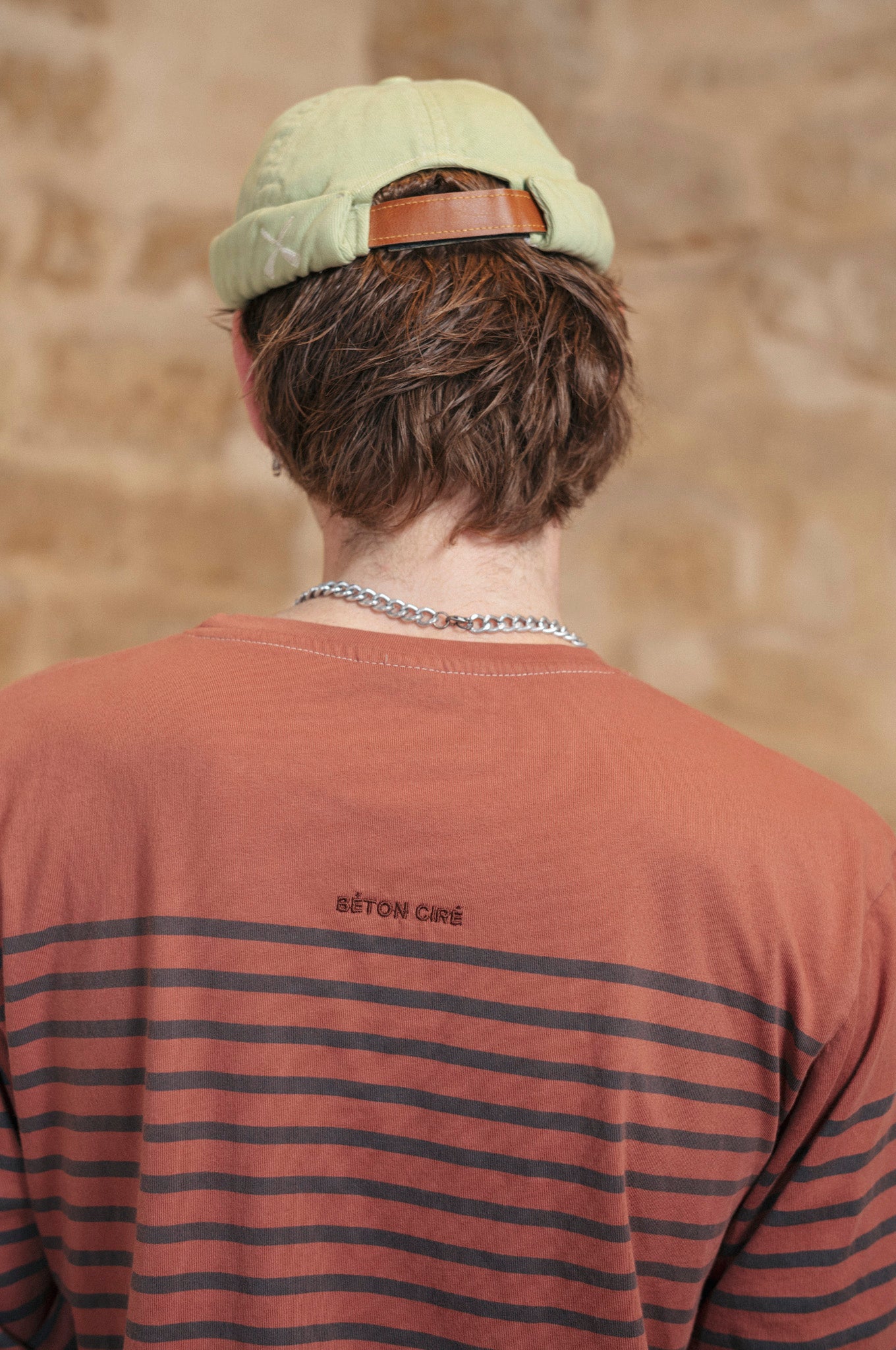 Haut de marin délavé - Teinture marron fumé - Recyclé