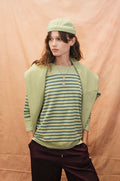 Haut marin délavé - Teinture vert pierre - upcyclé