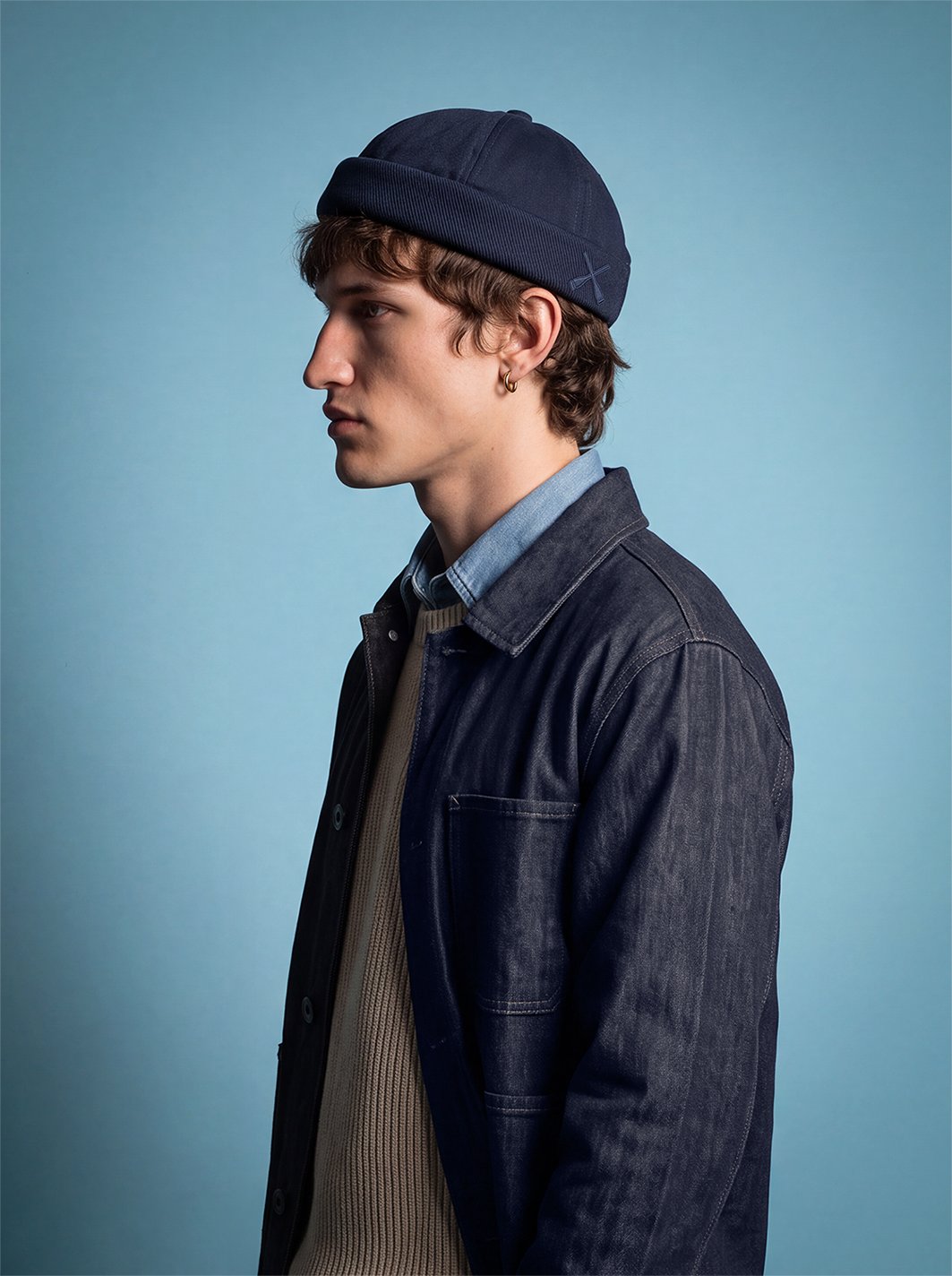 BONNET MIKI DOCKER EN JEAN BLEU NUIT