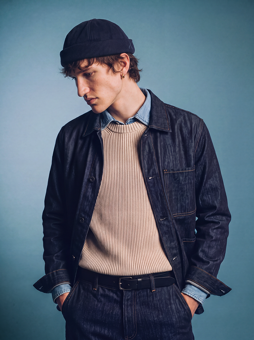 BONNET MIKI DOCKER EN JEAN BLEU NUIT