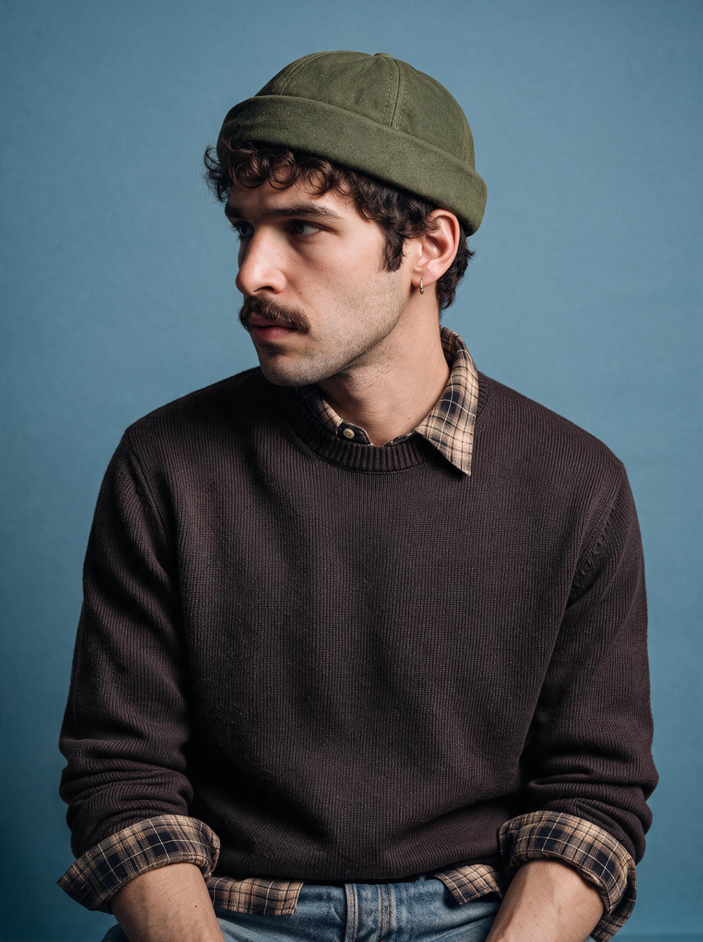 BONNET MIKI DOCKER DENIM OLIVE