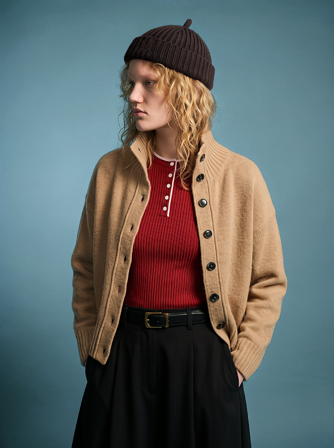 BEANIE MIKI WOOL HAT BROWN