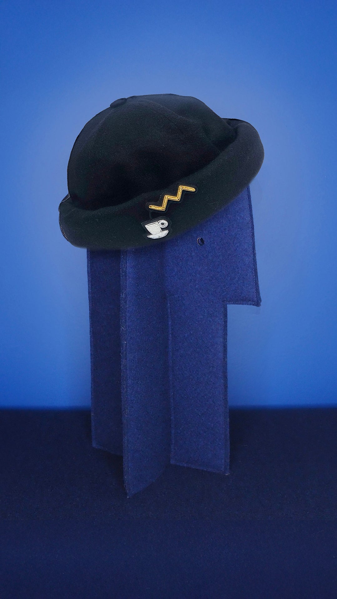MIKI DOCKER HAT BLACK TURKISH COFFEE WOOL