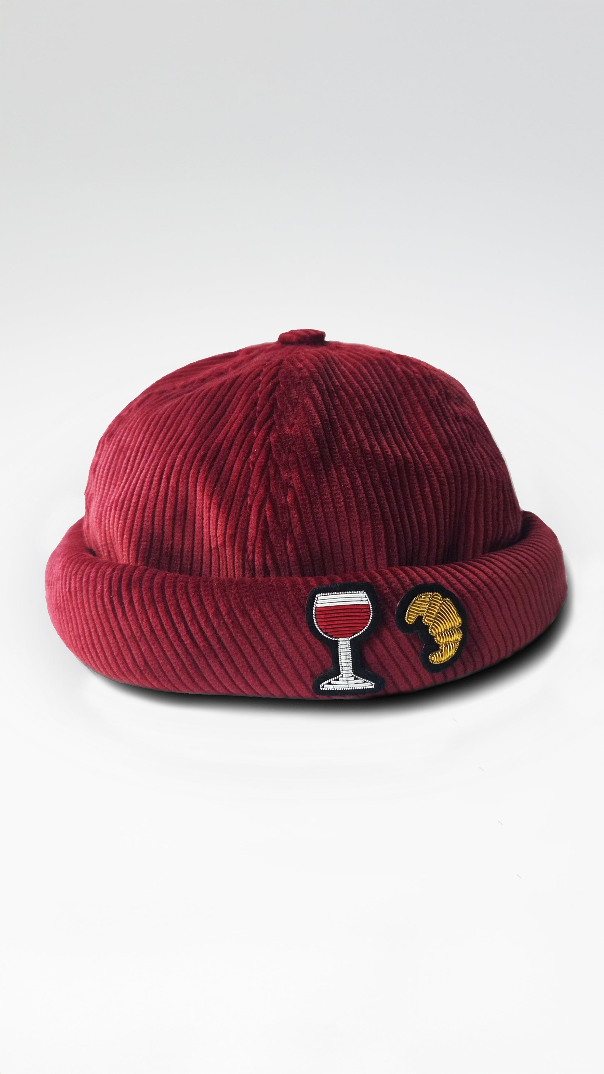 MIKI DOCKER HAT RED BISTROT CORDUROY