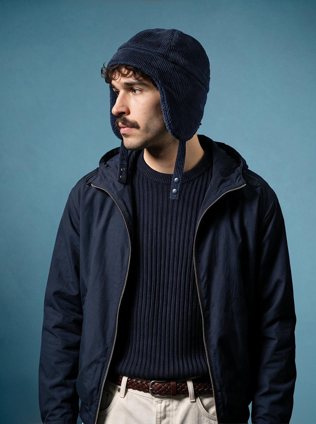 CHAPKA RUSSIAN CORDUROY NAVY - Exclu web
