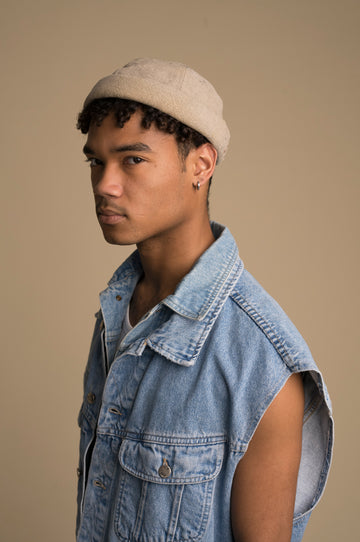 MIKI DOCKER HAT LINEN BEIGE