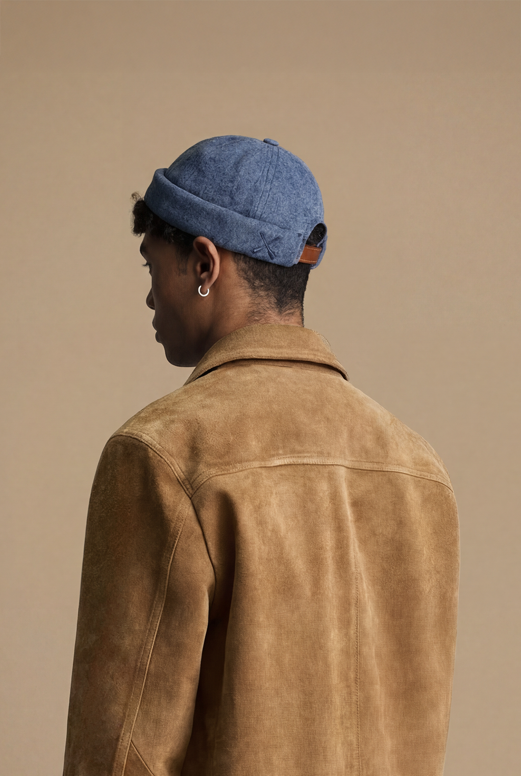 MIKI DOCKER HAT LINEN INDIGO WASHED