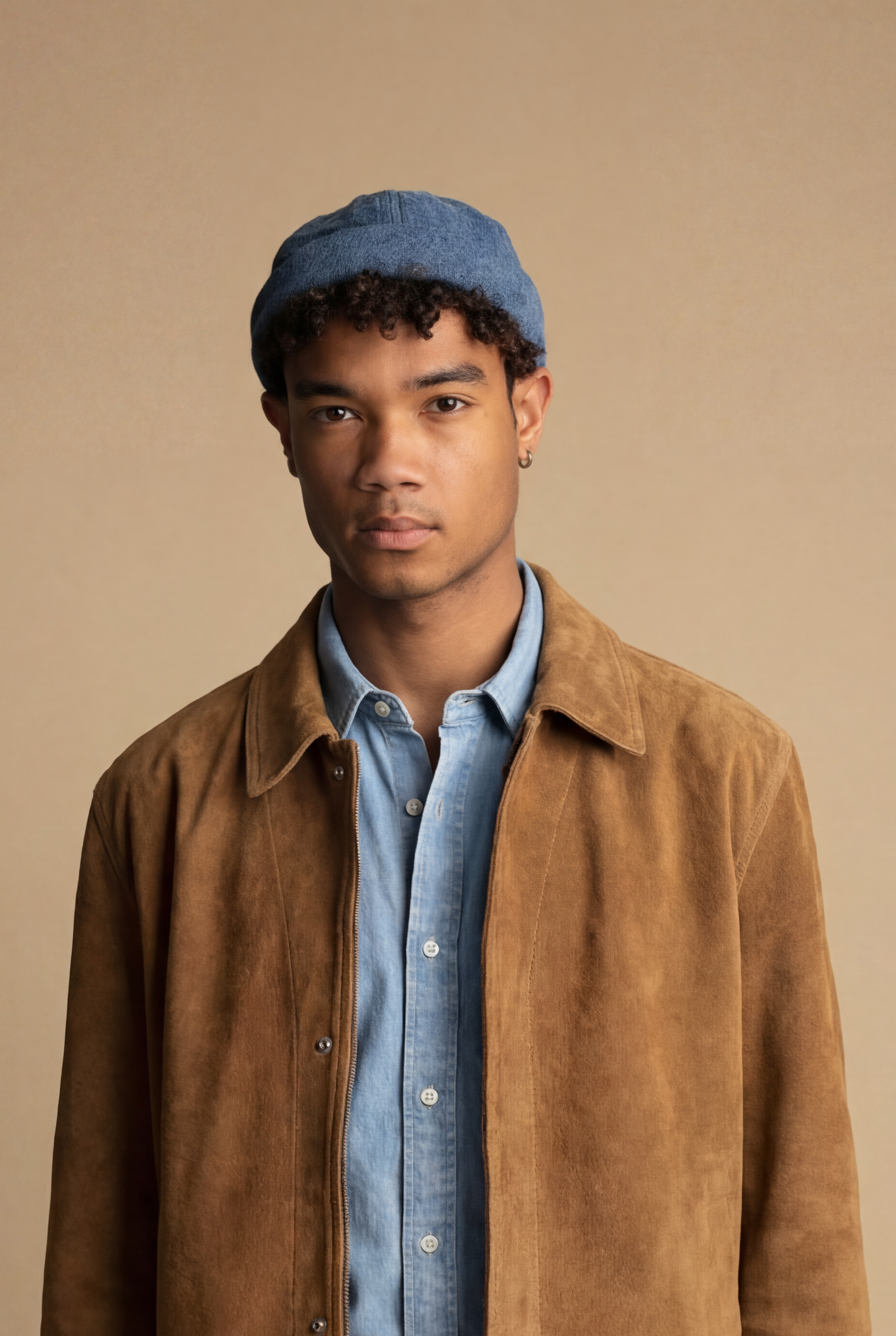 MIKI DOCKER HAT LINEN INDIGO WASHED