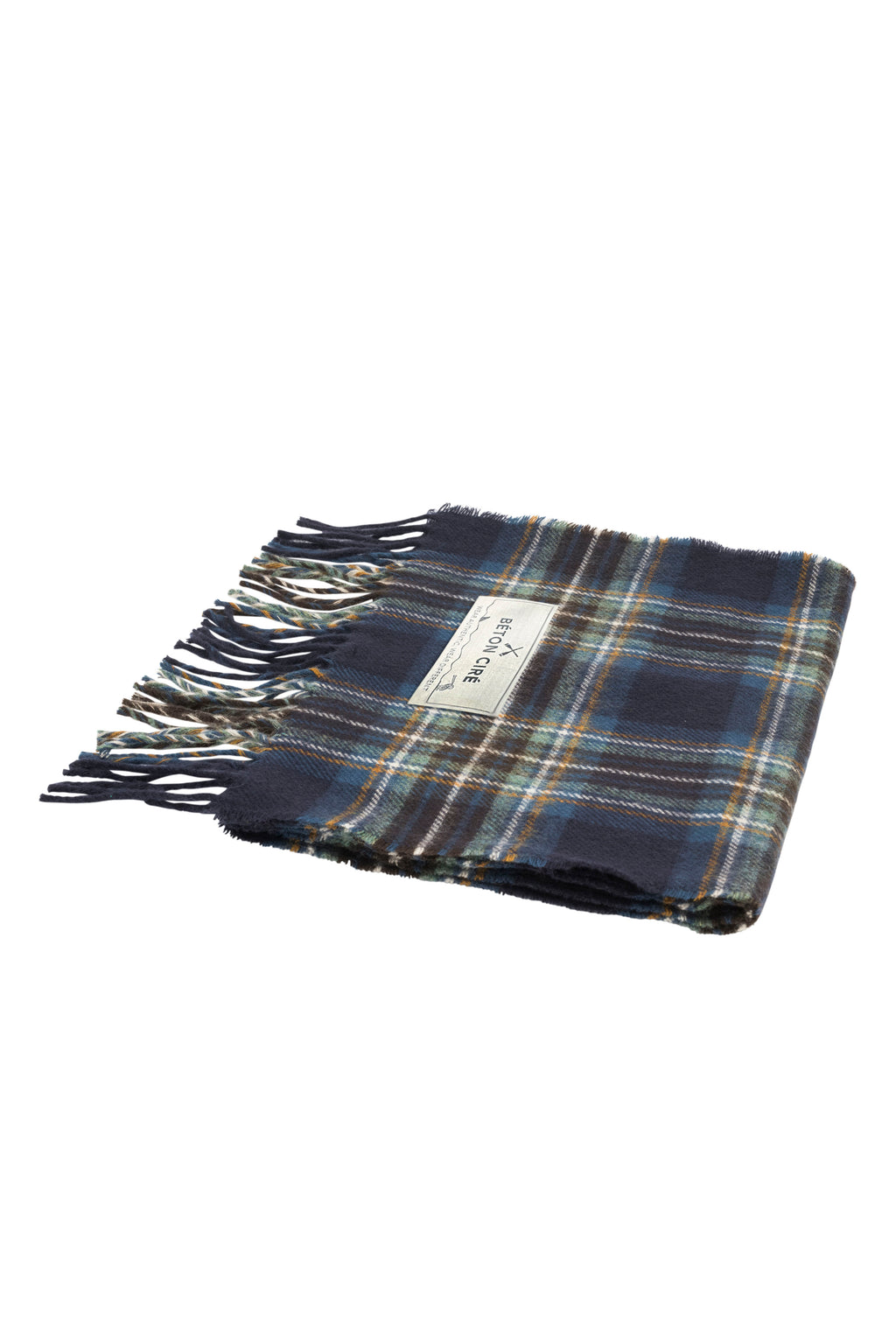 Chapeau docker MIKI en laine tartan marine