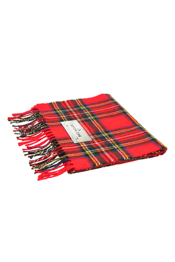 LAMBWOOL SCARF TARTAN RED