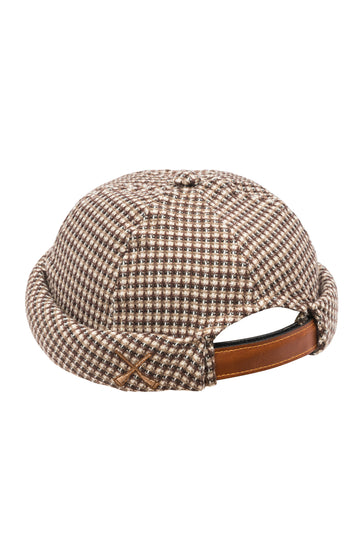 MIKI DOCKER HAT BROWN CHECK