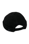 MIKI DOCKER HAT BLACK NUBUCK LEATHER