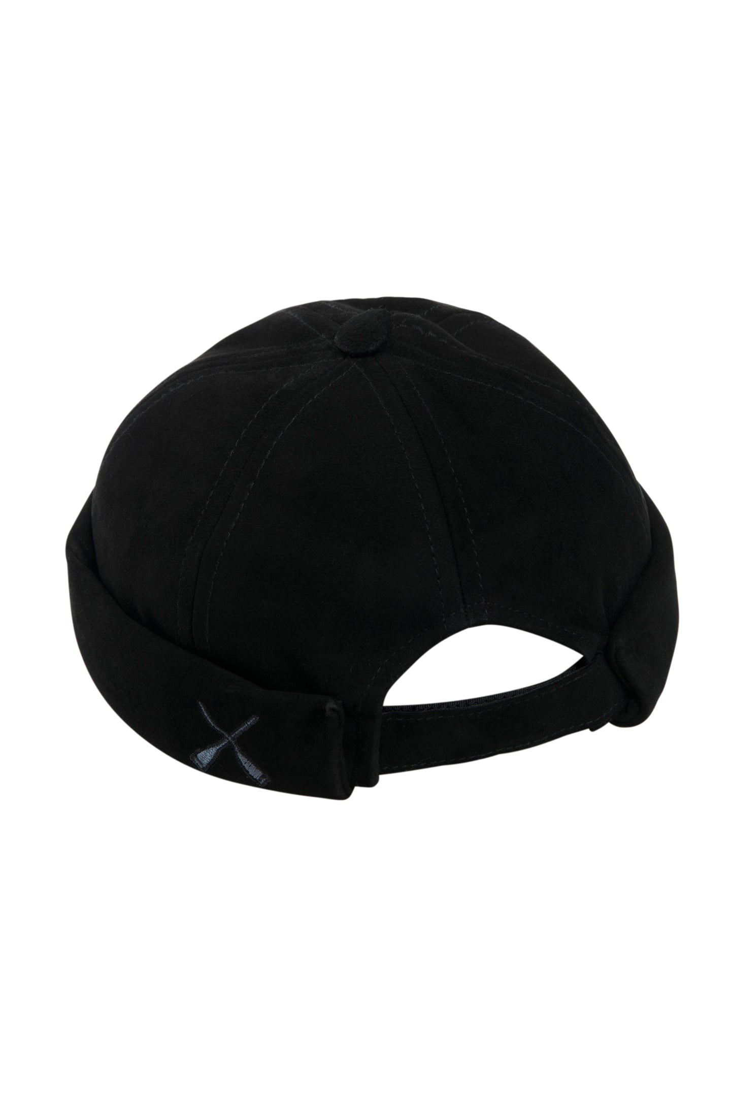 MIKI DOCKER HAT BLACK NUBUCK LEATHER