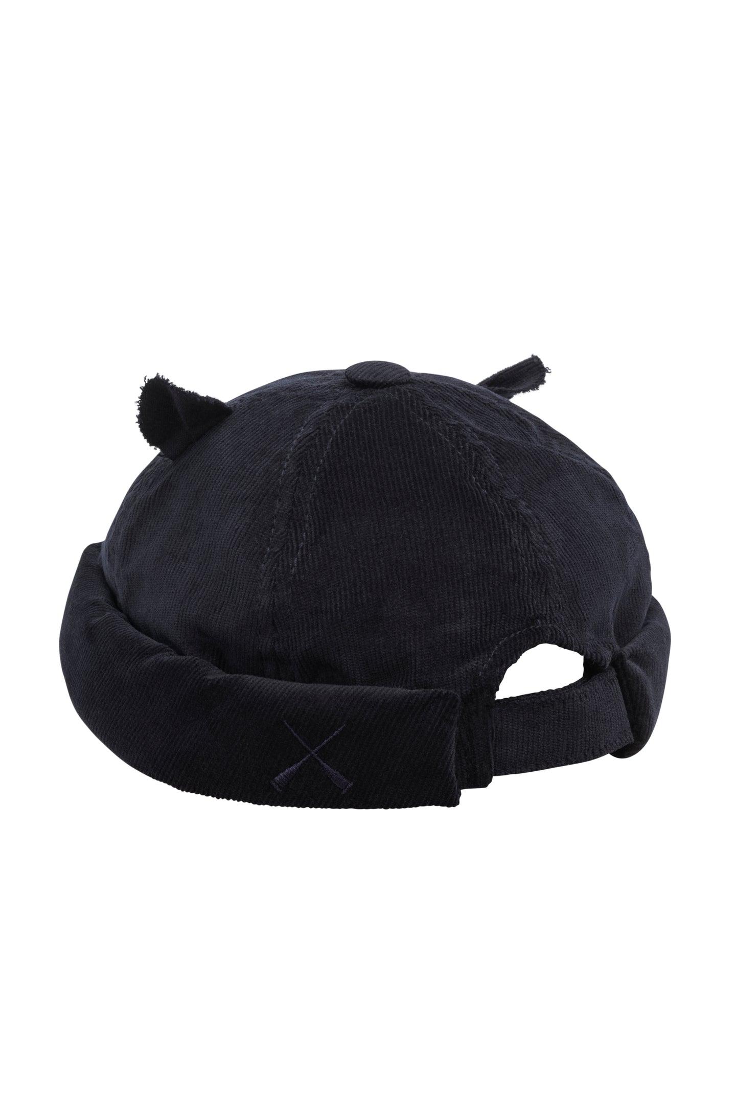MINI DOCKER HAT BLUE VELVET EARS