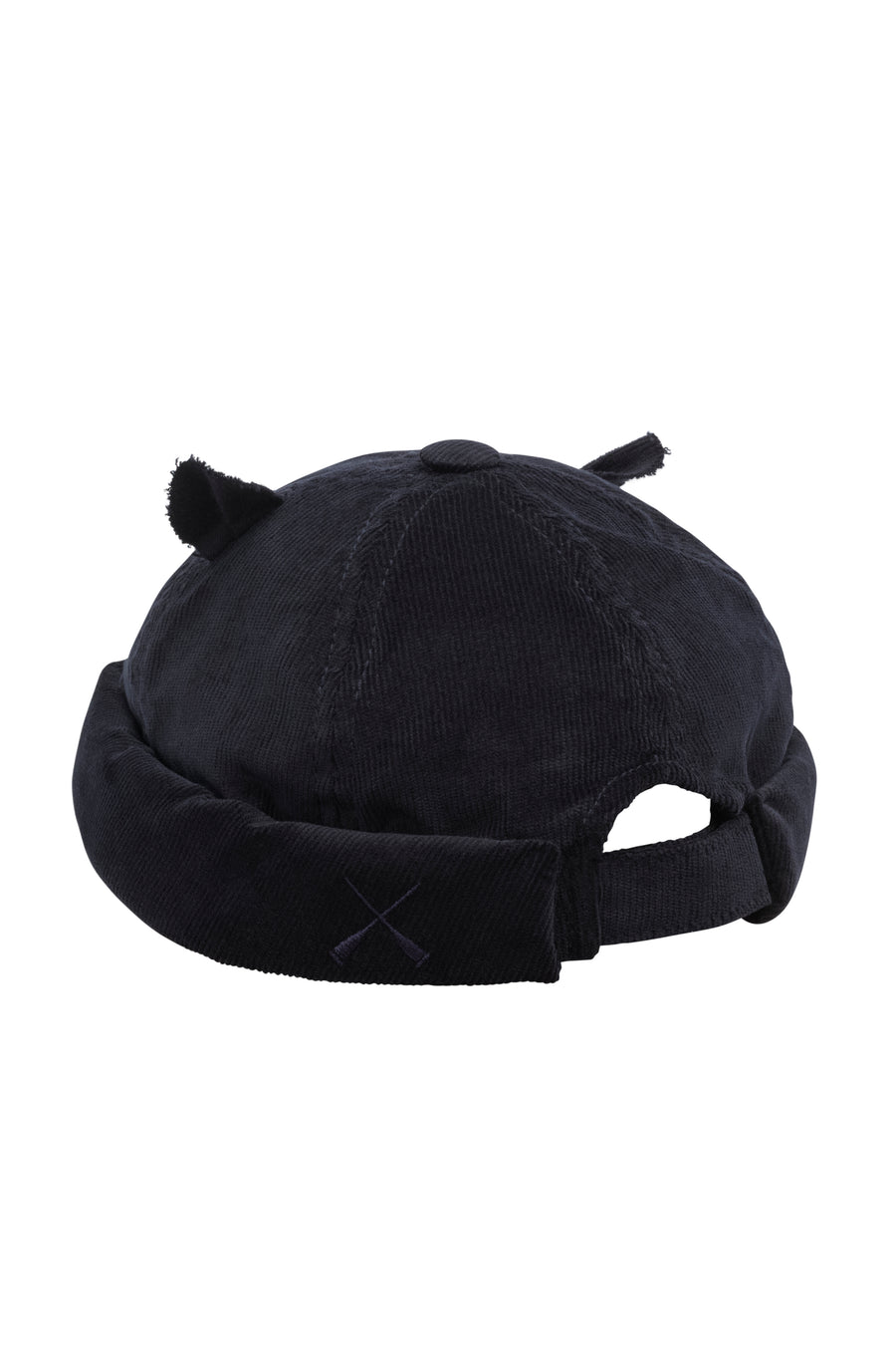 MINI DOCKER HAT BLUE VELVET EARS