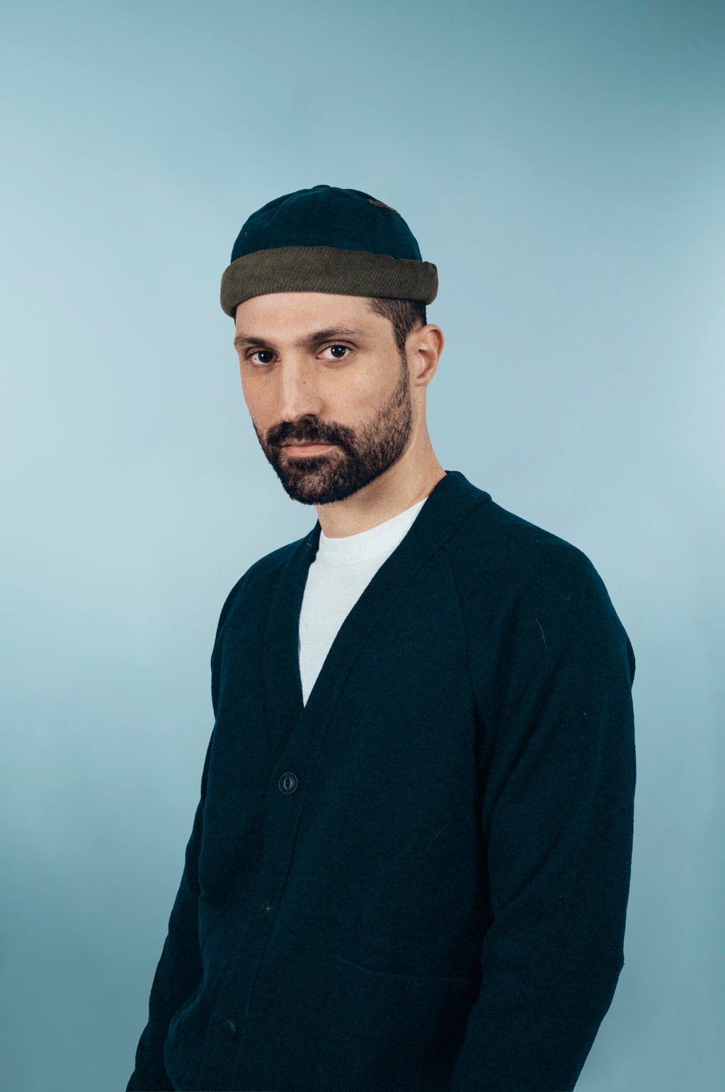 CHAPEAU DOCKER MIKI COTON CIRÉ BLEU FONCÉ