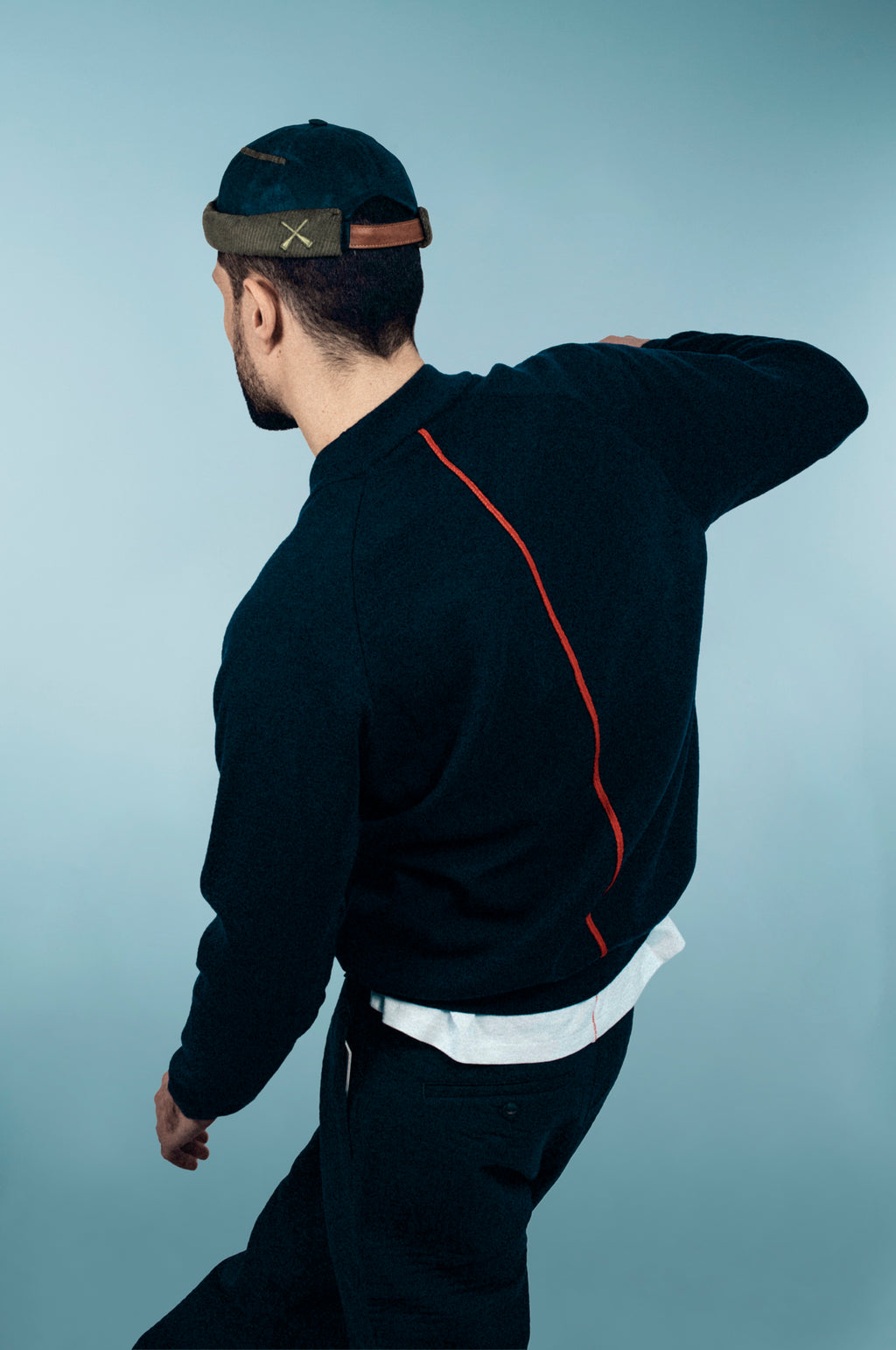 CHAPEAU DOCKER MIKI COTON CIRÉ BLEU FONCÉ