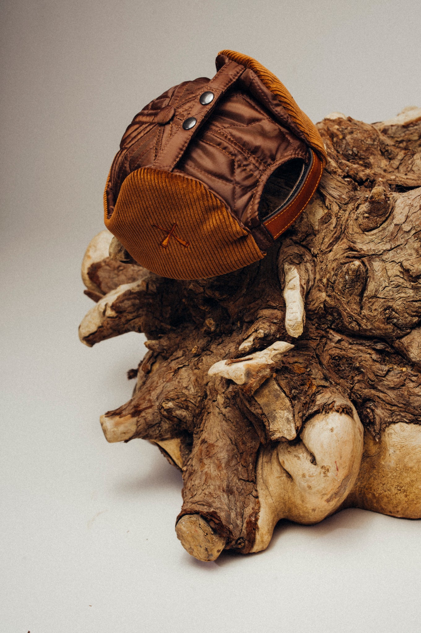 KIDS CHAPKA RUSSIAN BROWN QUILTED