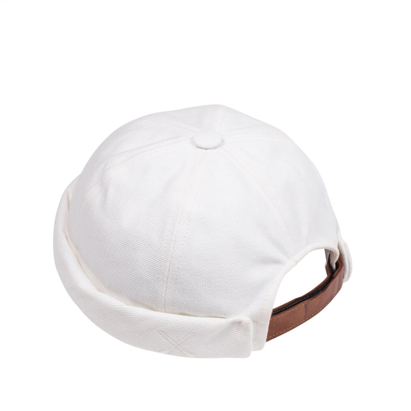 MIKI DOCKER HAT WHITE DENIM