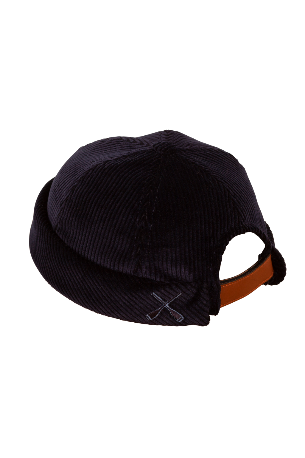 CHAPEAU DOCKER MIKI EN VELOURS ROULÉ BLEU FONCÉ